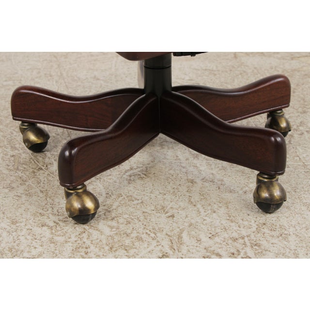 Brown Hancock & Moore Leather Executive Desk Chair For Sale - Image 8 of 15