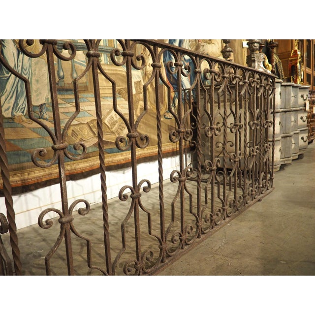 Antique Italian Wrought Iron Balcony Railing as Console Table Base, 19th Century For Sale - Image 18 of 18