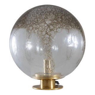 Spherical Table Lamp in Brass and Glass from La Murrina, Italy, 1960s For Sale