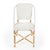 2020s Tenor 18.5 in. Seat Height Rattan Side Dining Chair with Back, Smooth White For Sale - Image 5 of 11