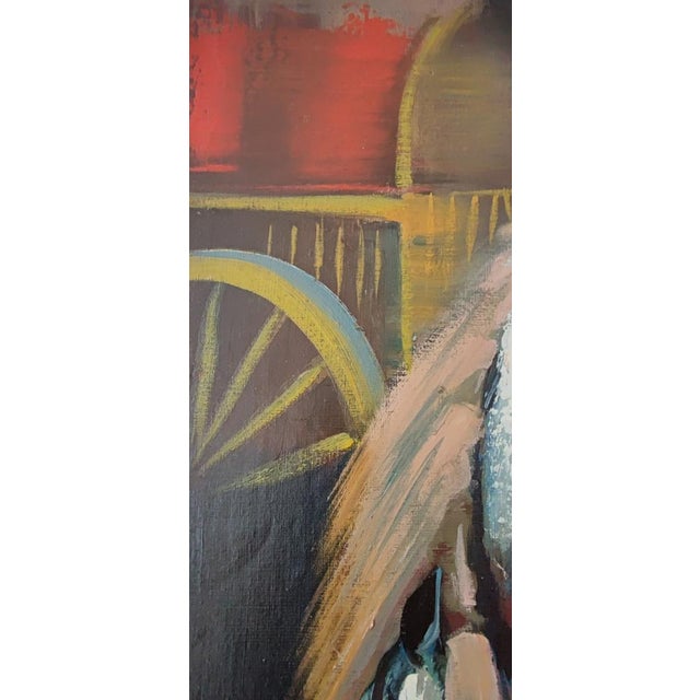 Henry Meylan, Roulotte et gitans, Oil on Canvas For Sale - Image 6 of 13