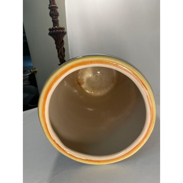 Vintage Mid 20th Century Italian Majolica Ceramic Umbrella Stick Stand For Sale - Image 10 of 14