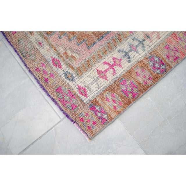 Kurdish Herki Hand-Knotted Distressed Runner Rug Low Pile Extra Long Hallway Decor - 3x15 Ft Approx For Sale - Image 15 of 16