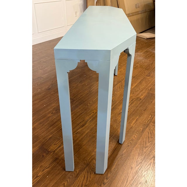 Contemporary Light Blue Console Table by Highland House For Sale - Image 10 of 13