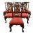 Vintage Chippendale Style Mahogany Finish Dining Chairs - Set of 6 For Sale