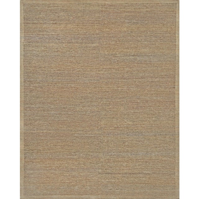 Beige Handwoven Flatweave Hemp Rug 8x10 For Sale - Image 8 of 8
