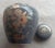 Glossy Gray & Peach Orchid Motif Ginger Jar For Sale - Image 4 of 7