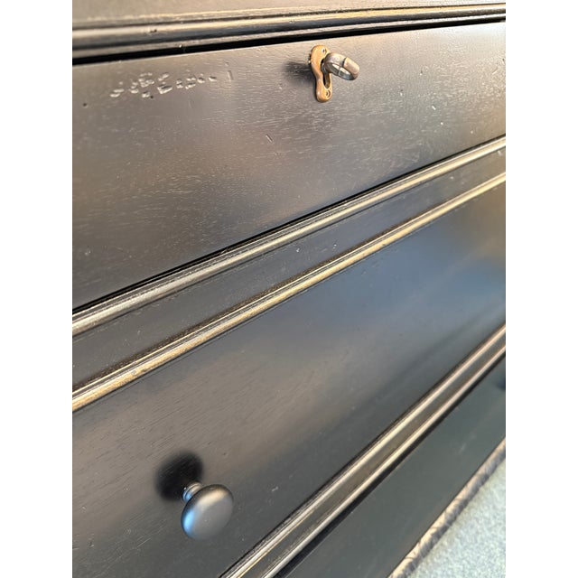 Black Restoration Hardware French Empire Bedroom Collection Low Boy Dresser For Sale - Image 8 of 12