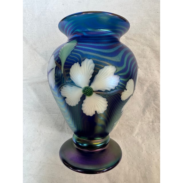 Design Plus Gallery presents the Floral Blue Art Glass Vase from Orient & Flume. This stunning and eye catching vase...