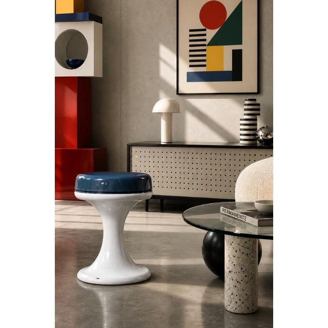 Vintage Space Age Plastic Stool from Emsa, West Germany, 1960s For Sale - Image 11 of 12
