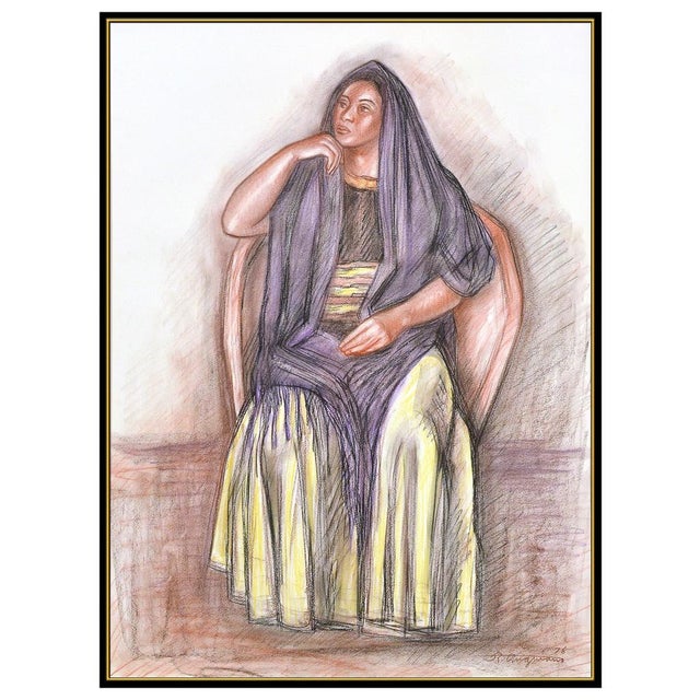 Message us to inquire about custom framing options! (Included for free with every purchase) The artwork here, "Seated...