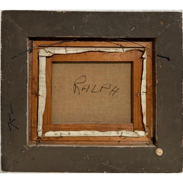 Philippe Auge, French Surrealist Oil Painting Pears, Fruits Textured Still Life Art Deco Style For Sale - Image 9 of 9