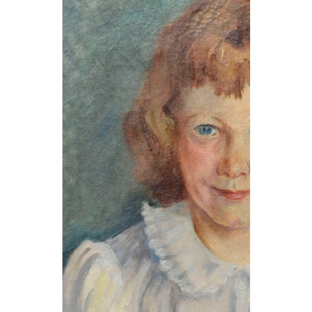 Mid-Century Portrait of a Young Girl With Red Hair For Sale - Image 4 of 5