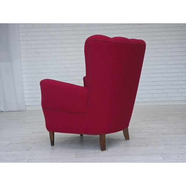 Vintage Danish Lounge Chair in Furniture Wool, 1960s For Sale - Image 17 of 18