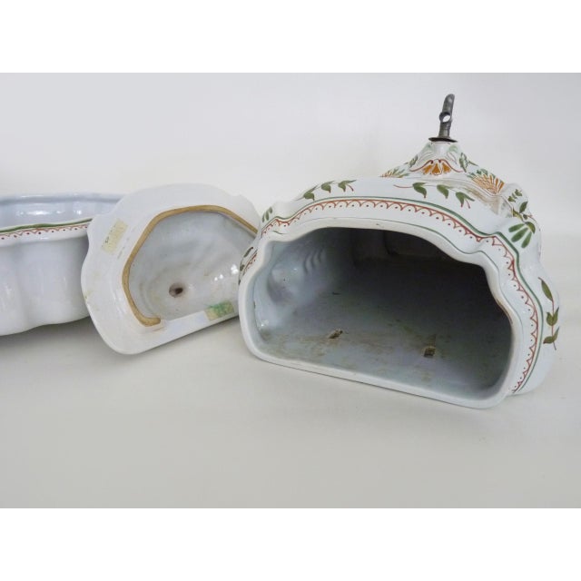 Chartreuse Wall Fountain and Basin in Moustiers Earthenware, 1970s For Sale - Image 8 of 11