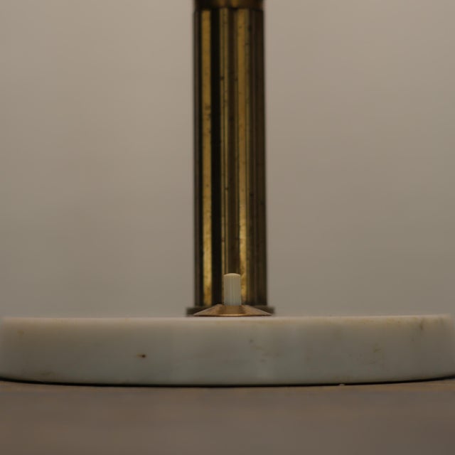 Italian Table Lamp in Brass, Glass, and Marble attributed to Stilux, 1950s For Sale - Image 15 of 18