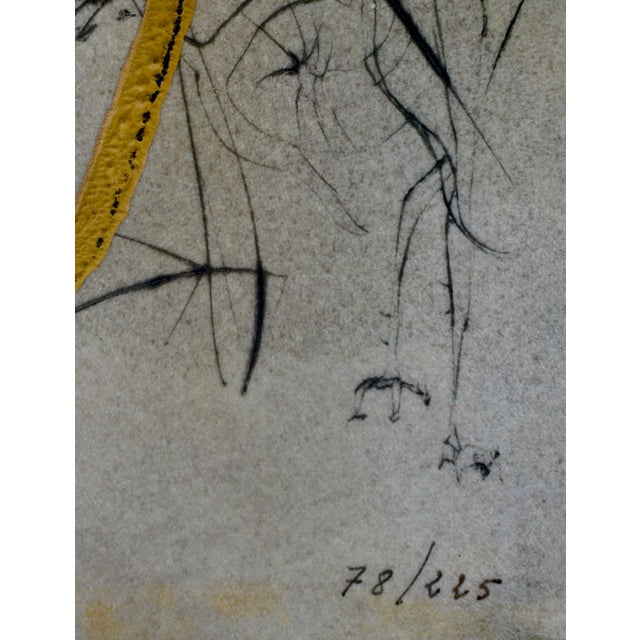 Dali Alchimie Des Philosophes Angel of Alchemy H/S on Parchment Surreal Art For Sale - Image 4 of 4