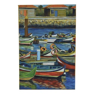 Patrice Guiraud, City of Aveiro, Portugal, 2019, Oil on Canvas For Sale
