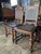 Early 20th Century Pair of Early 20th Century Jacobean / Henry II Revival Tooled Leather Dining Side Chairs For Sale - Image 5 of 9