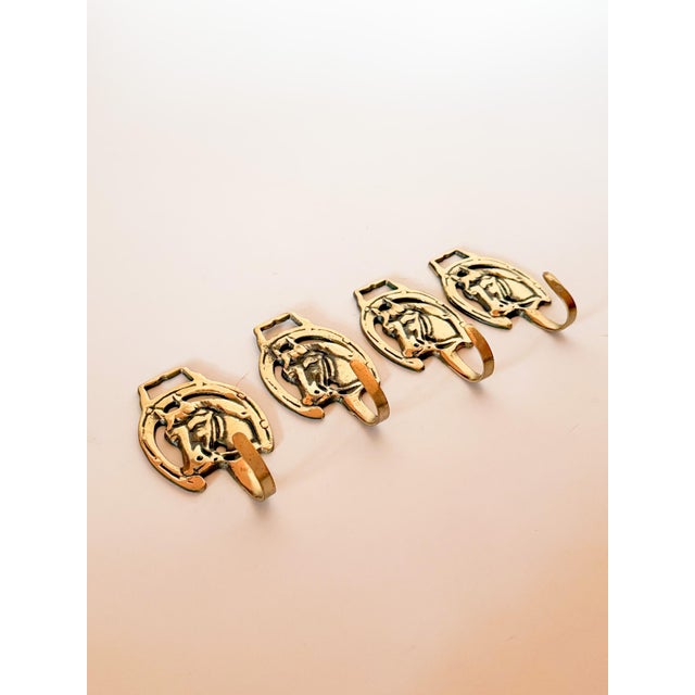 Metal Vintage English Horse Brass Medal Wall Hook For Sale - Image 7 of 7