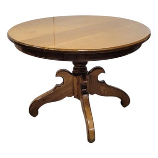 Mission / Arts and Crafts Oak Pedestal Side Table, C. 1890–1920 For Sale