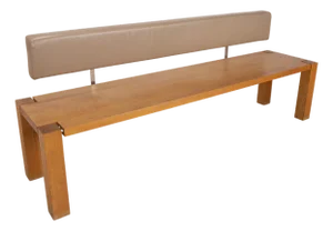 Wooden Bench in Brown by Janua