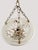 1980s 1980s Italian Style Ceramic & Brass Ornate Floral Large Pendant Light For Sale - Image 5 of 9