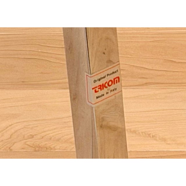 Vintage Italian Brass and Chrome Side Table by Tricom With Glass Top For Sale - Image 10 of 11