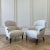 Mid-Century Modern Vintage Reproduction Style Club Chair in Natural Cotton Canvas For Sale - Image 3 of 13