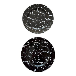 1980s Swid Powell Dinnerware Notebook Plates 9" Chop Plate - a pair For Sale