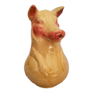 Late 19th Century Majolica Style Pig Pitcher For Sale