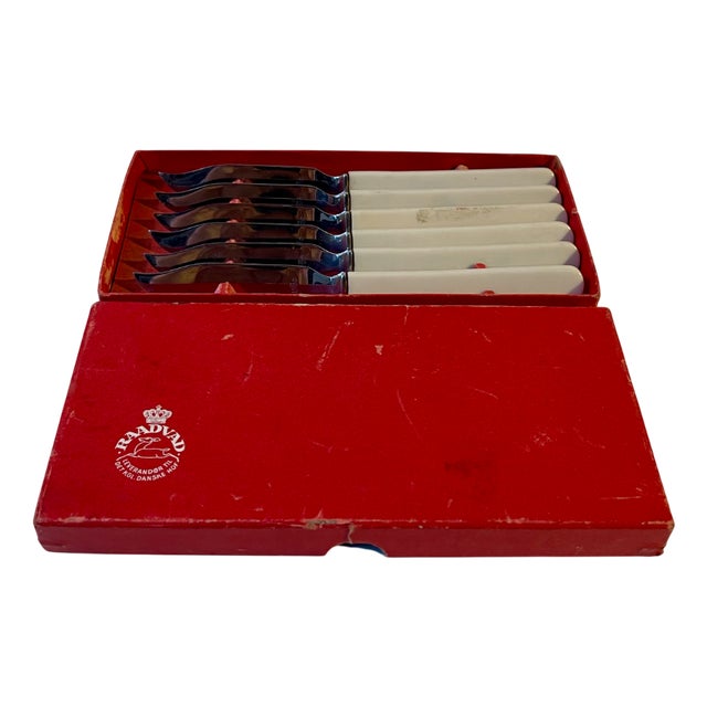 Vintage Danish Fish Knives by Kay Bojesen for USC Copenhagen, 1950s, Set of 6 For Sale