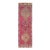 Vintage Turkish Hand-Knotted Wool Cotton Pink Runner Rug For Sale