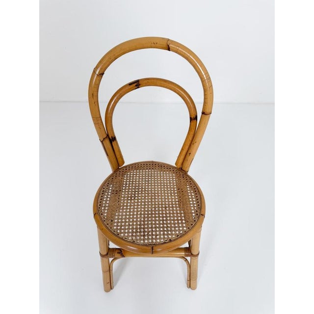 Mid-Century Italian Bent Bamboo and Vienna Cane Dining Chairs, 1960s, Set of 5 For Sale - Image 12 of 18