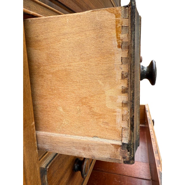 Wood 1920s Antique Mahogany Highboy For Sale - Image 7 of 10