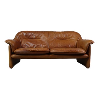 DS-16 Cognac Leather Sofa from de Sede, Switzerland, 1970s For Sale