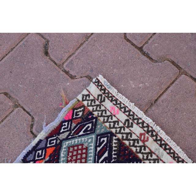Textile 1960s Tribal Style Turkish Oushak Cicim Kilim Rug For Sale - Image 7 of 9
