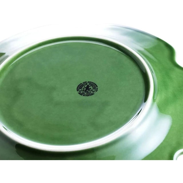Bring classic Portuguese charm to your table with this beautiful **Vintage MCM Bordallo Pinheiro Cabbage Majolica Green...