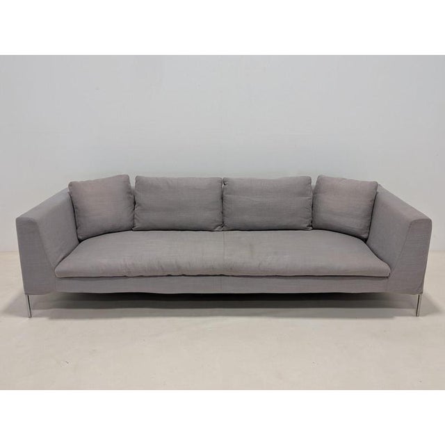 Gray Grey Charles Sofa from B&B Italia For Sale - Image 8 of 13