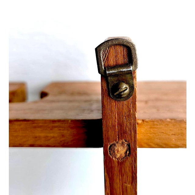 Vintage Teak Wood Wall Mounting Wine Glass Rack For Sale - Image 9 of 10