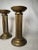 Hollywood Regency Column Brass Pillar Candle Holders, a Pair For Sale - Image 4 of 12