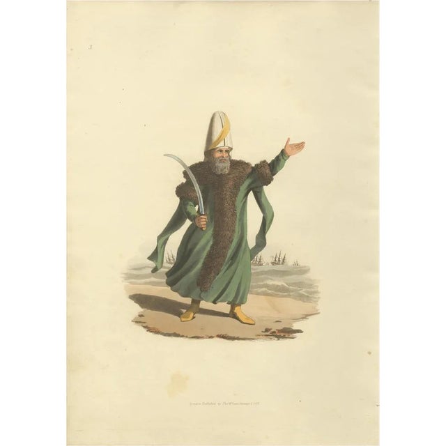 Capitan Pacha in Military Costume, 1818 Paper For Sale