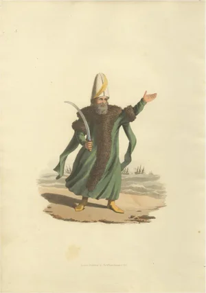 Capitan Pacha in Military Costume, 1818 Paper
