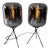 Floor Lamps with Mirrored Smoked Glass, 2000s, Set of 2 For Sale