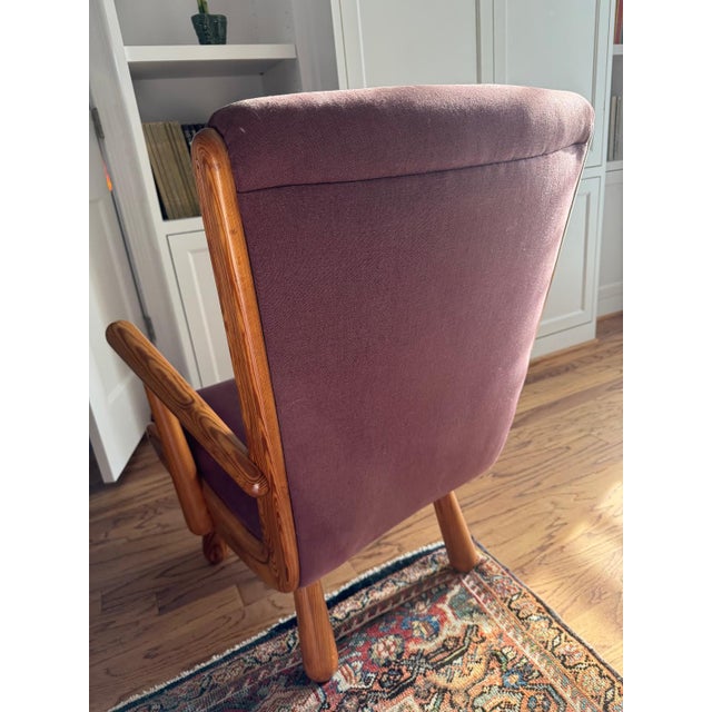 Mid-Century Modern 1960s pair of Scandinavian Armchairs in the Style of Philip Arctander, Loro Piana Fabric For Sale - Image 3 of 6