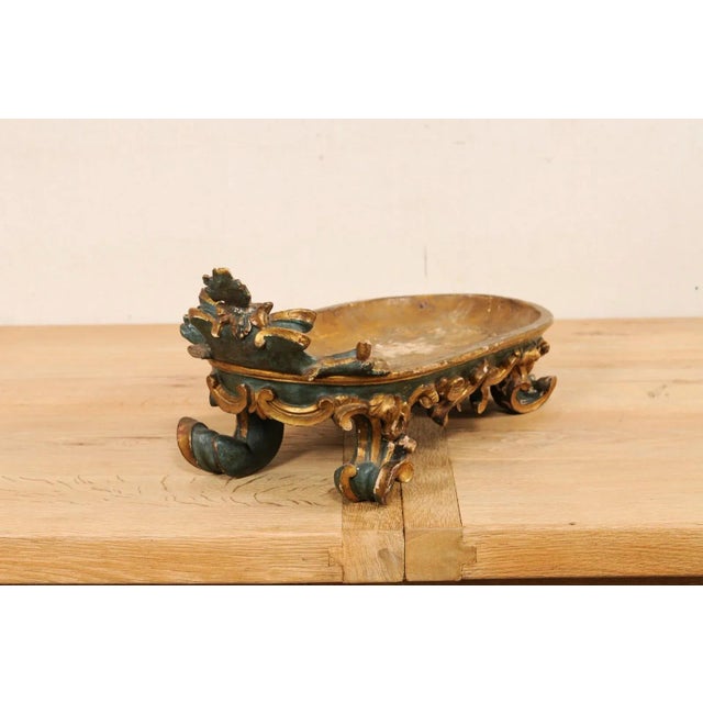 Bronze Late 18th Century Italian Carved Wood Bowl For Sale - Image 8 of 11