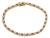 Diamond & Ruby 14k Yellow Gold Tennis Bracelet 7.25 For Sale