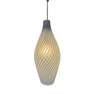 Vintage Murano Swirl Pendant Lamp, 1970s For Sale