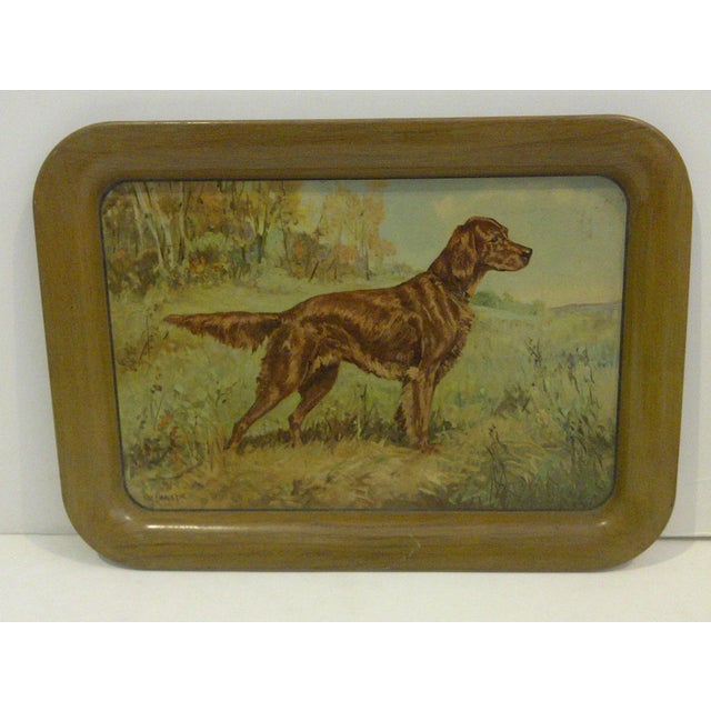 1920 Vintage "Irish Setter" Serving Tray Chairish