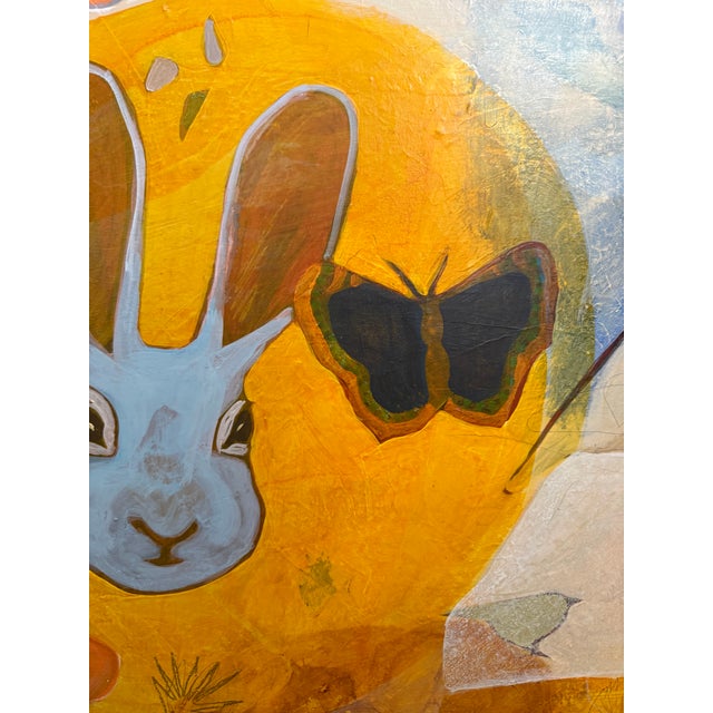 Tangerine “Printemps” a Fun Painting by LWren Walraven For Sale - Image 8 of 11